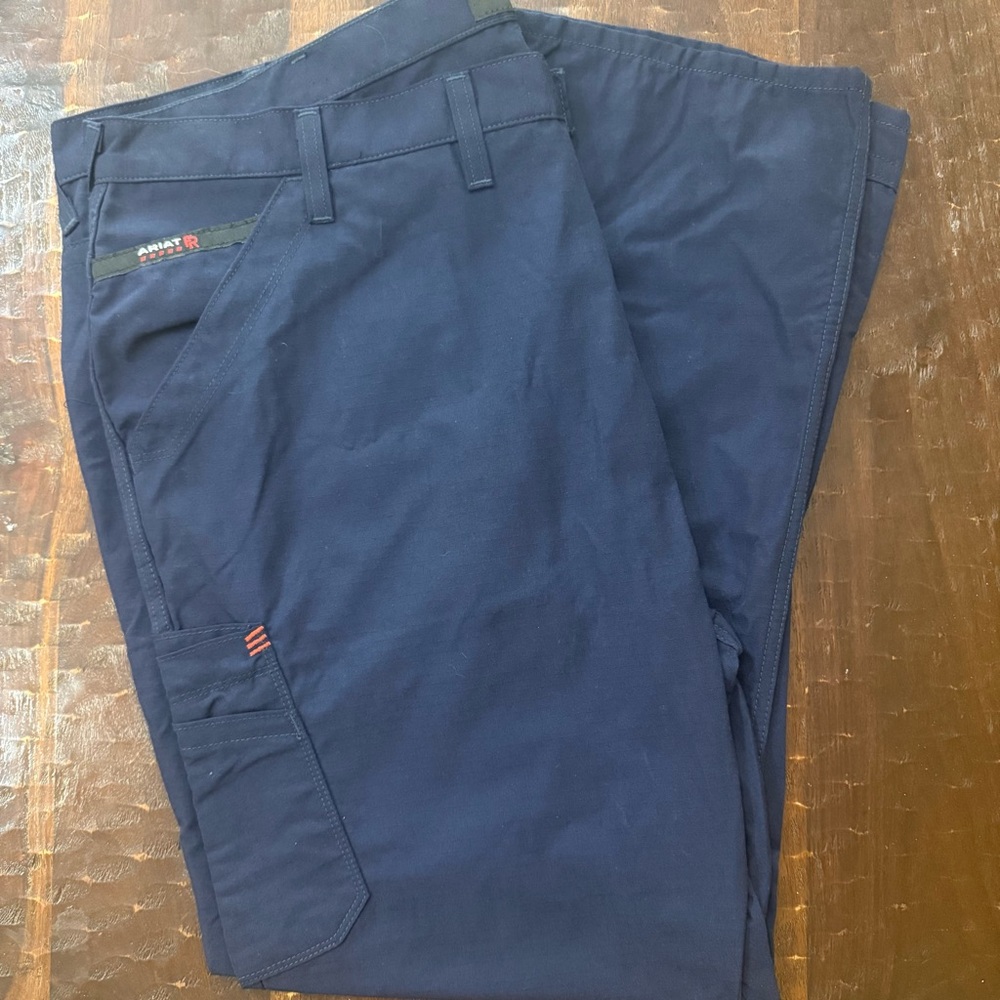 Ariat FR M5 Stretch DuraLight Cordura Canvas Stackable Straight Leg Blue Pant